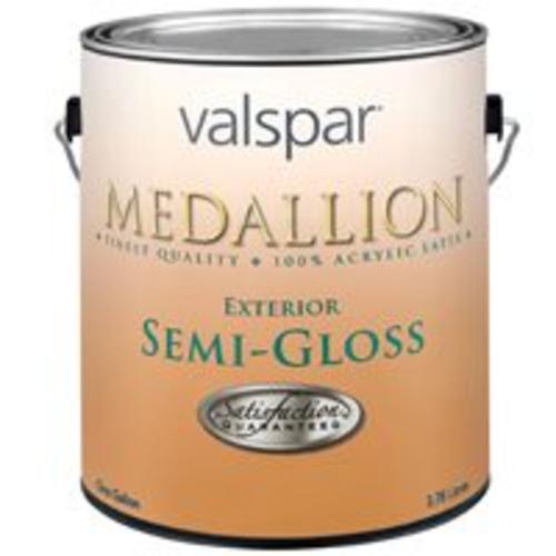 Valspar 027.0004308.007 Medallion Exterior Semi-Gloss House & Trim Paint, 1 Gal, Pastel White