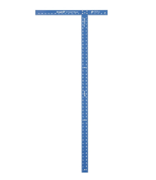 Empire 410-48 Hi Vis Drywall T-Square, Aluminum, Blue, 48 Inch L