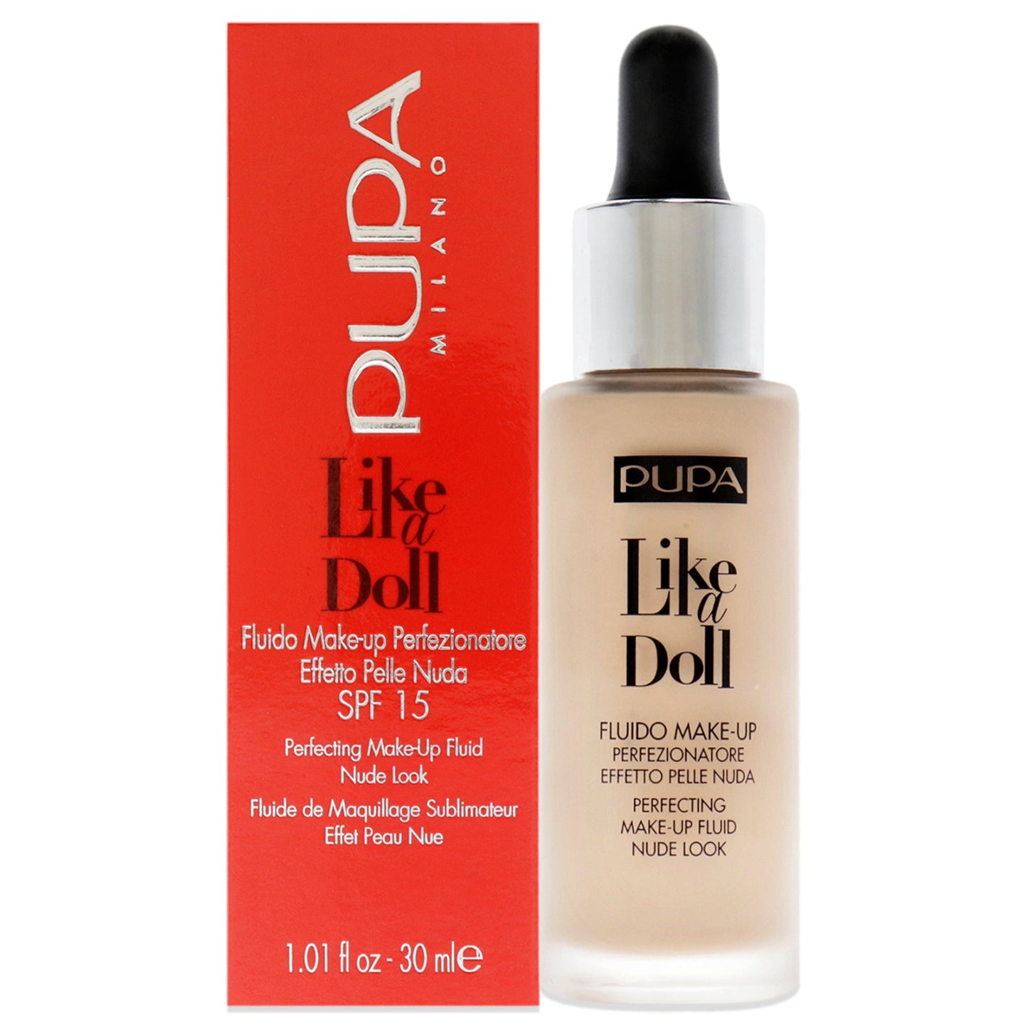 Like A Doll Perfecting Make-Up Fluid Nude Look Foundation SPF 15 - 020 Light Beige