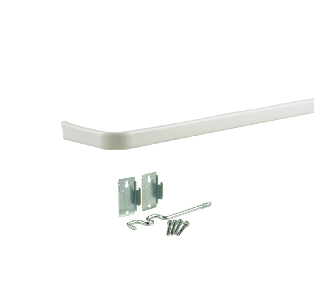Kenney KN522 Heavy-Duty Double Curtain Rod, White, 48" - 86"