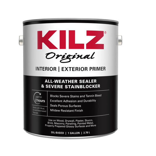Kilz 10091 Primer Oil-Based, Alkyd, White, 1 Gallon