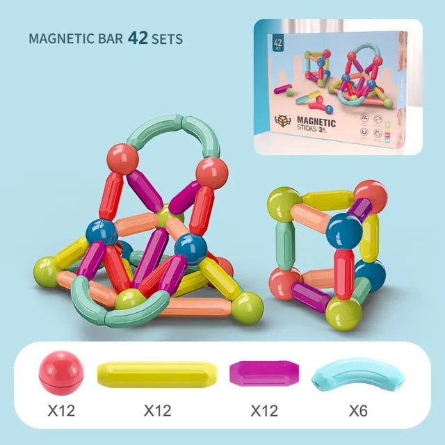 Kids Magnetic Balls & Rods - Educational Magnet Building Blocks - JCEE Shop