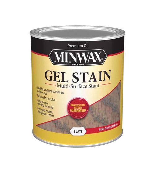 Minwax 616120444 Oil-Based Gel Stain, Slate, 1 Quart
