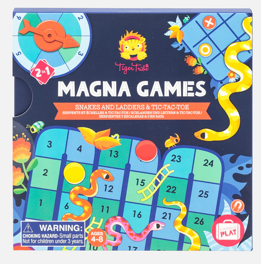 Tiger Tribe Magna Games Snakes & Ladders & Tic-Tac-Toe