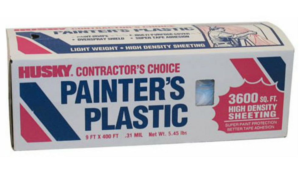 Husky 03509H Polyethylene Sheeting, 9&#039; x 400&#039;, Clear