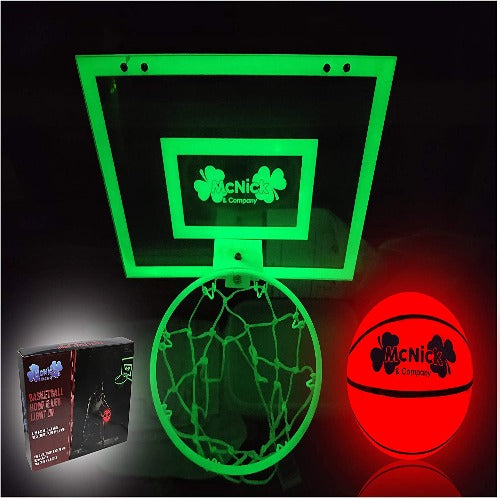 Glow in The Dark Door Basketball Hoop And Ball