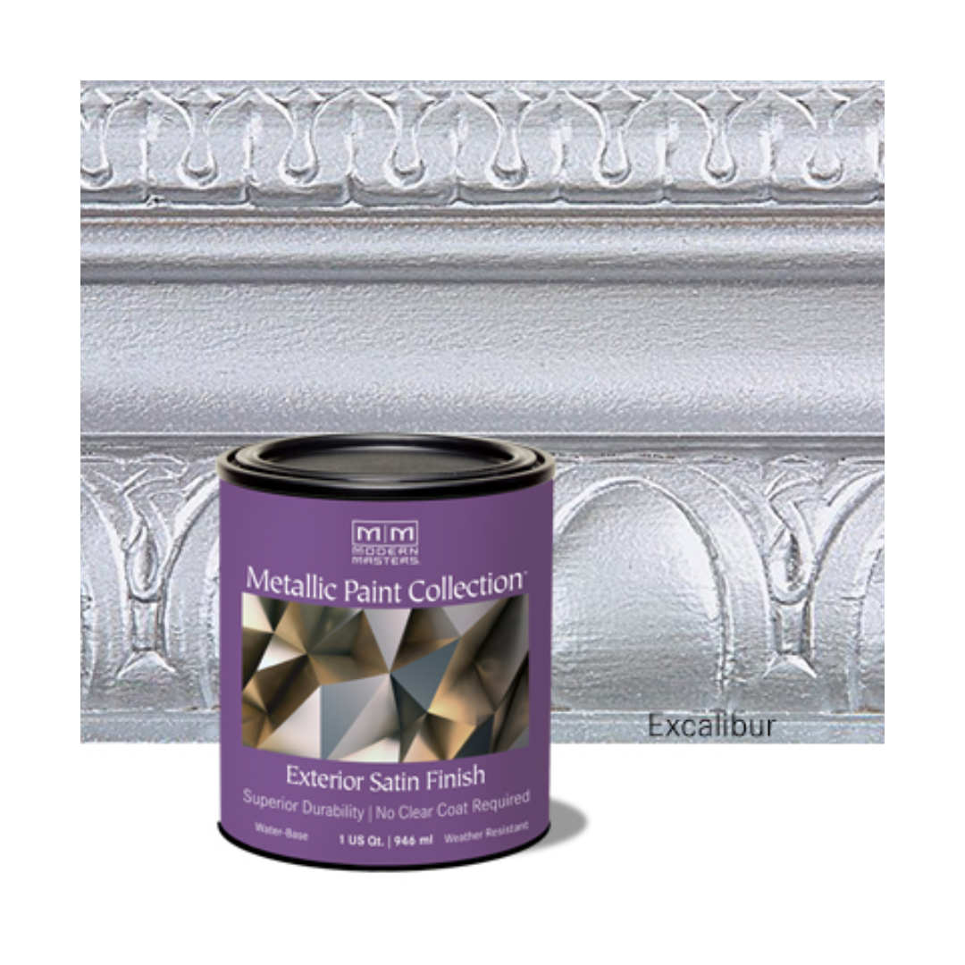 Modern Masters Exterior Metallic Paint Satin Finish Quart Excalibur 337158