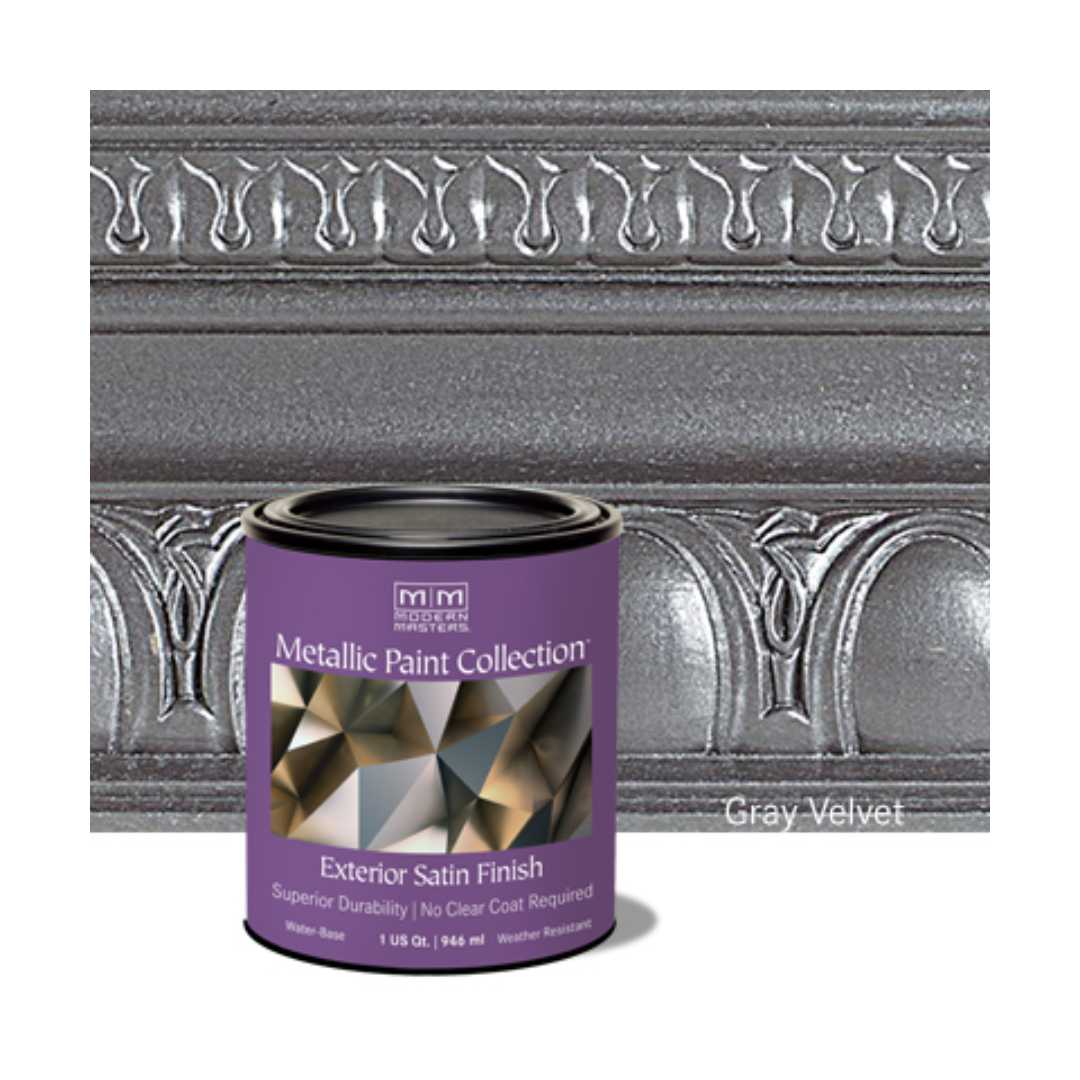 Modern Masters Exterior Metallic Paint Satin Finish Quart Gray Velvet 337161