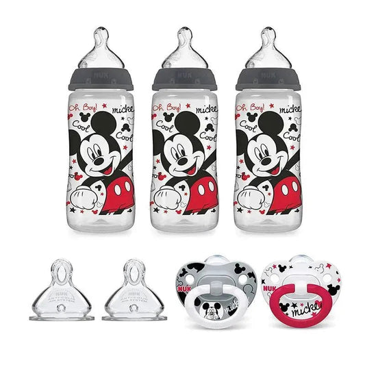 Nuk - Mickey Mouse Bottle & Pacifier Newborn Set Bundle Pack